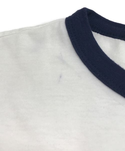 POLO RALPH LAUREN（ポロ・ラルフローレン）POLO RALPH LAUREN (ポロ・ラルフローレン) リンガーTシャツ ホワイト×ネイビー サイズ:XLの古着・服飾アイテム