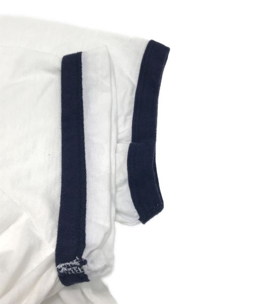 POLO RALPH LAUREN（ポロ・ラルフローレン）POLO RALPH LAUREN (ポロ・ラルフローレン) リンガーTシャツ ホワイト×ネイビー サイズ:XLの古着・服飾アイテム