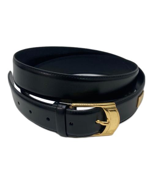 dunhill（ダンヒル）dunhill (ダンヒル) レザーベルト ブラック サイズ:44の古着・服飾アイテム