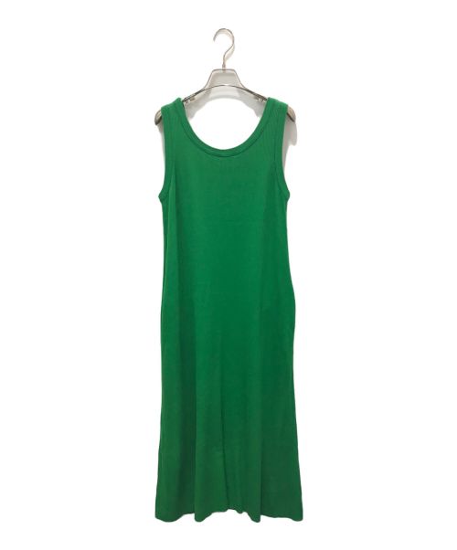 ebure（エブール）ebure (エブール) Ron Herman (ロンハーマン) Clear Rib Sleeveless Dress グリーン サイズ:不明(実寸参照)の古着・服飾アイテム