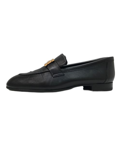 HERMES（エルメス）HERMES (エルメス) モカシンパリローファー ブラック サイズ:35の古着・服飾アイテム