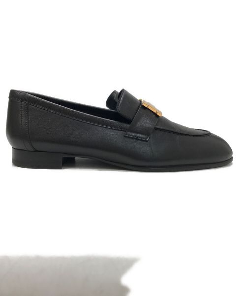 HERMES（エルメス）HERMES (エルメス) モカシンパリローファー ブラック サイズ:35の古着・服飾アイテム
