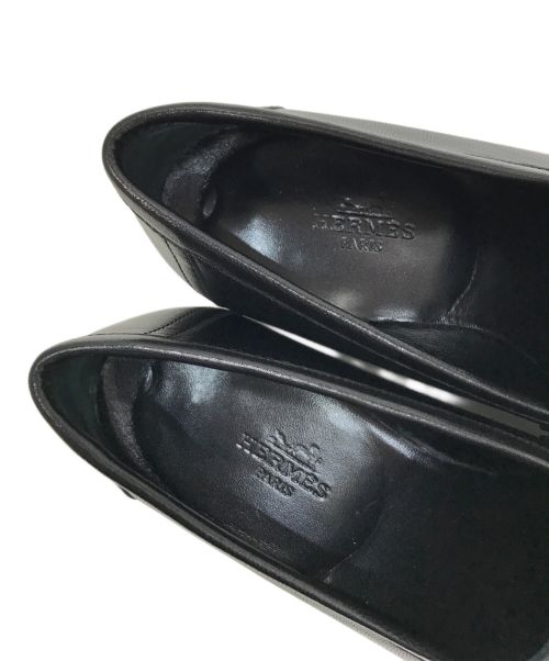 HERMES（エルメス）HERMES (エルメス) モカシンパリローファー ブラック サイズ:35の古着・服飾アイテム
