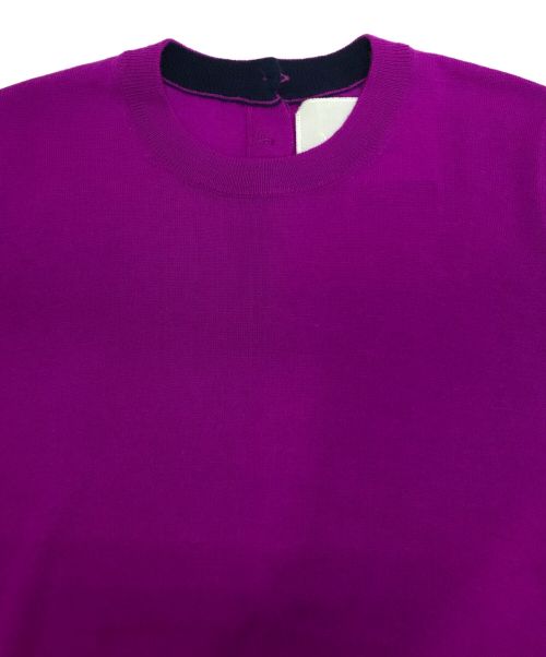 MYLAN（マイラン）MYLAN (マイラン) カシミヤハーフスリーブニット パープル サイズ:不明の古着・服飾アイテム