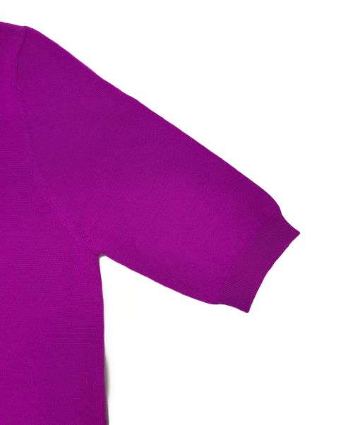 MYLAN（マイラン）MYLAN (マイラン) カシミヤハーフスリーブニット パープル サイズ:不明の古着・服飾アイテム