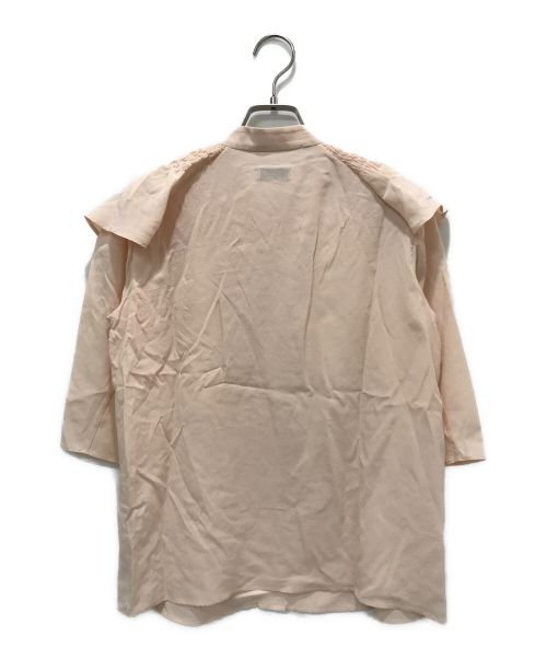 STRASBURGO（ストラスブルゴ）STRASBURGO (ストラスブルゴ) シルクジョーゼットシャーリングブラウス ピンク サイズ:38の古着・服飾アイテム