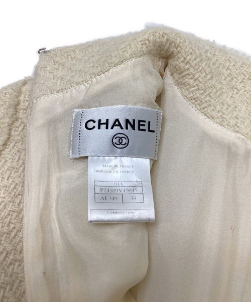 CHANEL（シャネル）CHANEL (シャネル) マドモアゼルアンゴラ混ワンピース ベージュ サイズ:38の古着・服飾アイテム