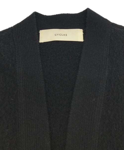 CYCLAS（シクラス）CYCLAS (シクラス) ウールミンクファーポケットカーディガン ブラック サイズ:Sの古着・服飾アイテム