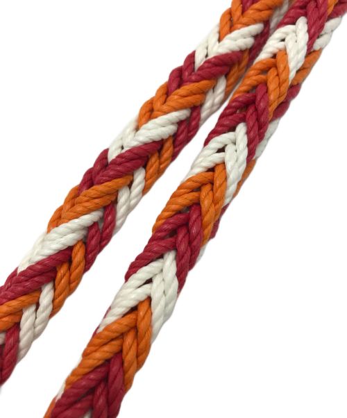 TIBERIO FERRETTI（ティベリオ・フェレッティ）TIBERIO FERRETTI (ティベリオ・フェレッティ) メッシュロープ×レザーベルト NODO オレンジの古着・服飾アイテム