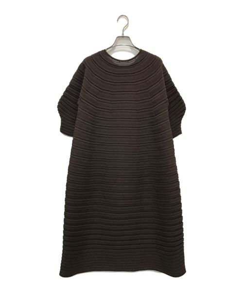 PLEATS PLEASE ISSEY MIYAKE（プリーツプリーズ イッセイミヤケ）PLEATS PLEASE ISSEY MIYAKE (プリーツプリーズ イッセイミヤケ) MUSHROOM KNITワンピース ブラウン サイズ:不明の古着・服飾アイテム