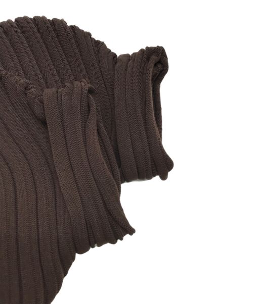 PLEATS PLEASE ISSEY MIYAKE（プリーツプリーズ イッセイミヤケ）PLEATS PLEASE ISSEY MIYAKE (プリーツプリーズ イッセイミヤケ) MUSHROOM KNITワンピース ブラウン サイズ:不明の古着・服飾アイテム