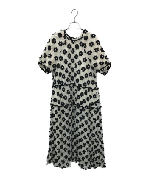 leur logette（ルールロジェット）leur logette (ルールロジェット) フラワーワンピース ホワイト×ブラック サイズ:1 未使用品の古着・服飾アイテム