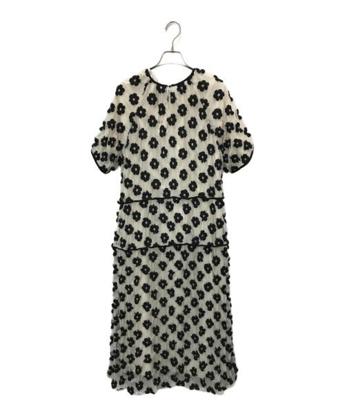 leur logette（ルールロジェット）leur logette (ルールロジェット) フラワーワンピース ホワイト×ブラック サイズ:1 未使用品の古着・服飾アイテム