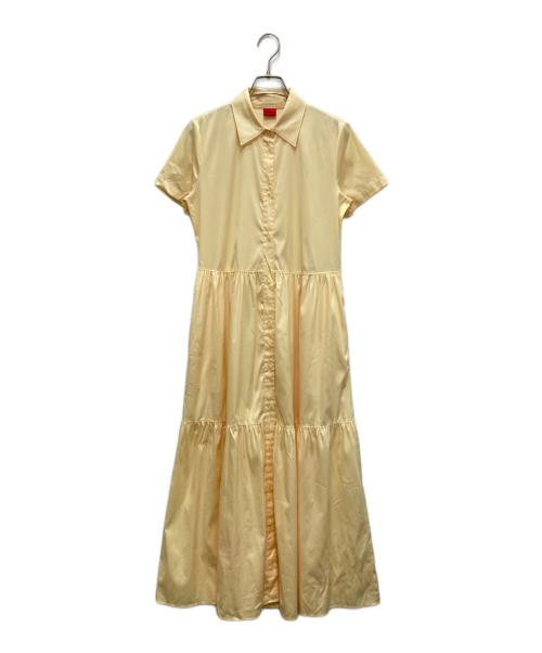 HUGO（ヒューゴ ボス）HUGO (ヒューゴ ボス) シャツワンピース イエロー サイズ:UK6の古着・服飾アイテム
