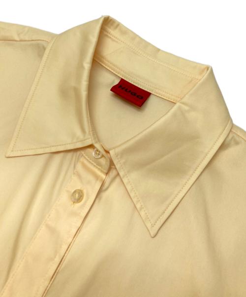 HUGO（ヒューゴ ボス）HUGO (ヒューゴ ボス) シャツワンピース イエロー サイズ:UK6の古着・服飾アイテム