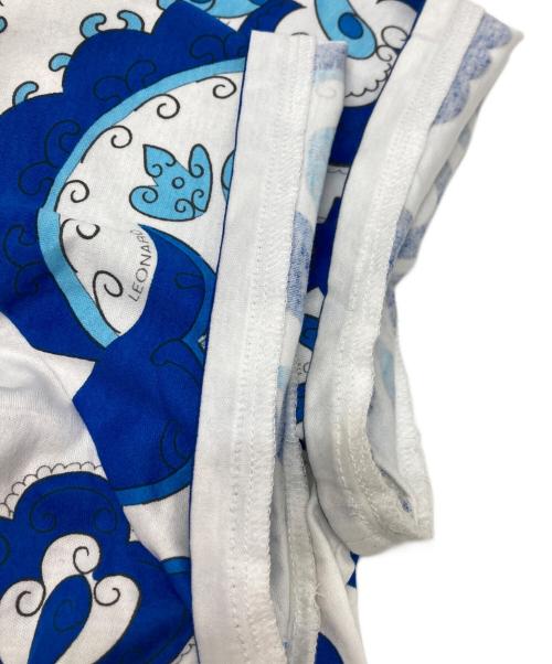 LEONARD（レオナール）LEONARD (レオナール) 半袖カットソー ブルー×ホワイト サイズ:40の古着・服飾アイテム