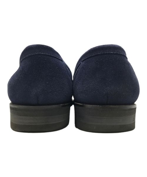 Trading post（トレーディングポスト）Trading post (トレーディングポスト) スエードコインローファー ネイビー サイズ:6 1/2の古着・服飾アイテム