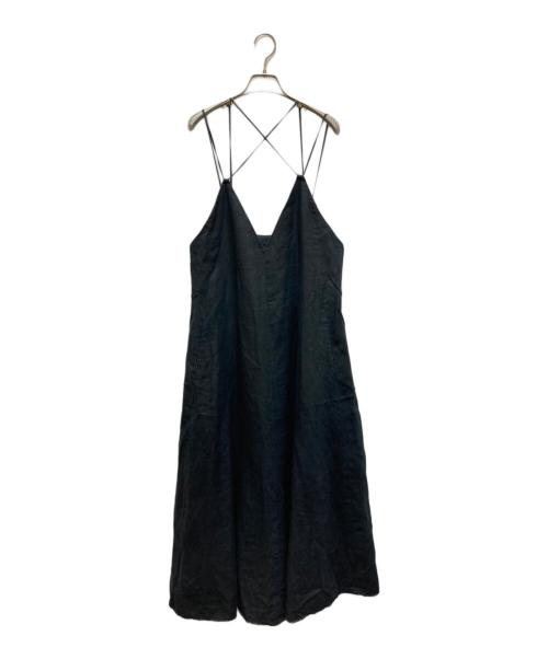 Spick and Span（スピック＆スパン）Spick and Span (スピックアンドスパン) リネンキャミワンピース ブラック サイズ:38の古着・服飾アイテム