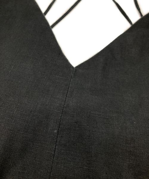 Spick and Span（スピック＆スパン）Spick and Span (スピックアンドスパン) リネンキャミワンピース ブラック サイズ:38の古着・服飾アイテム
