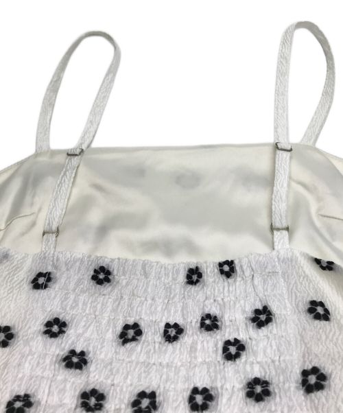 CHESTY（チェスティ）CHESTY (チェスティ) ミックスジャガードジャンパースカート ホワイト サイズ:Sの古着・服飾アイテム