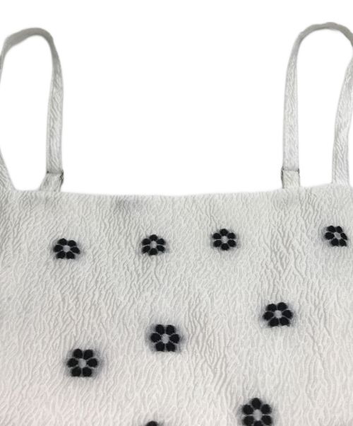 CHESTY（チェスティ）CHESTY (チェスティ) ミックスジャガードジャンパースカート ホワイト サイズ:Sの古着・服飾アイテム