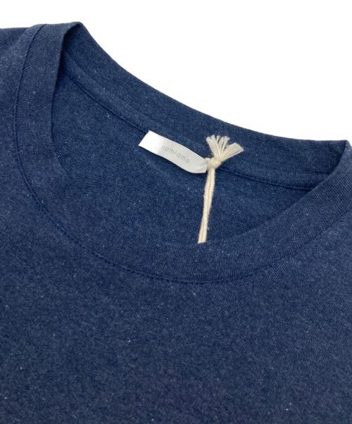 nomiamo（ノミアモ）nomiamo (ノミアモ) コットン クルーネックTシャツ ネイビー サイズ:2 未使用品の古着・服飾アイテム