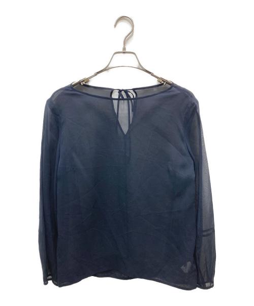 TOMORROW LAND collection（トゥモローランドコレクション）TOMORROW LAND collection (トゥモローランドコレクション) シルクシアーブラウス ネイビー サイズ:36の古着・服飾アイテム