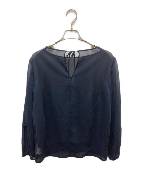 TOMORROW LAND collection（トゥモローランドコレクション）TOMORROW LAND collection (トゥモローランドコレクション) シルクシアーブラウス ネイビー サイズ:36の古着・服飾アイテム