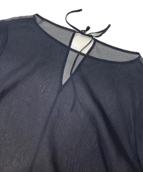 TOMORROW LAND collection（トゥモローランドコレクション）TOMORROW LAND collection (トゥモローランドコレクション) シルクシアーブラウス ネイビー サイズ:36の古着・服飾アイテム