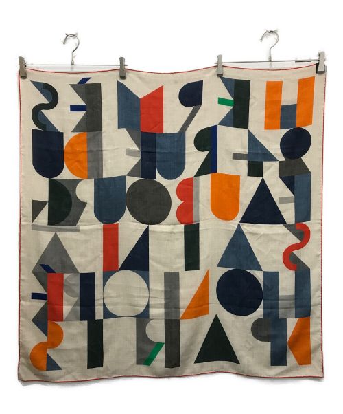 HERMES（エルメス）HERMES (エルメス) カレH100 ベージュ×オレンジの古着・服飾アイテム