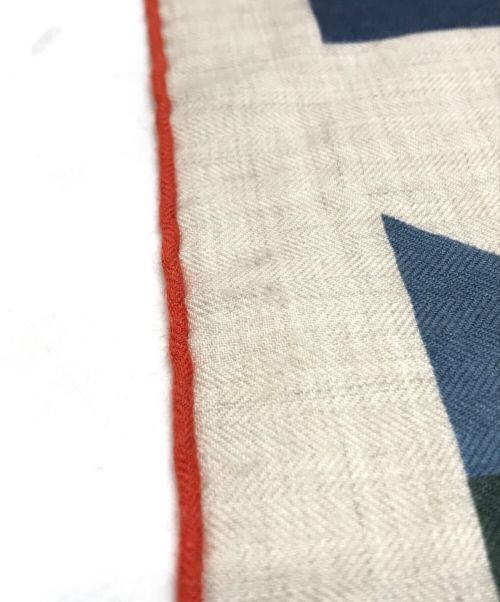 HERMES（エルメス）HERMES (エルメス) カレH100 ベージュ×オレンジの古着・服飾アイテム