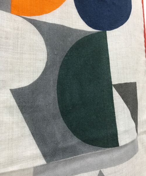 HERMES（エルメス）HERMES (エルメス) カレH100 ベージュ×オレンジの古着・服飾アイテム