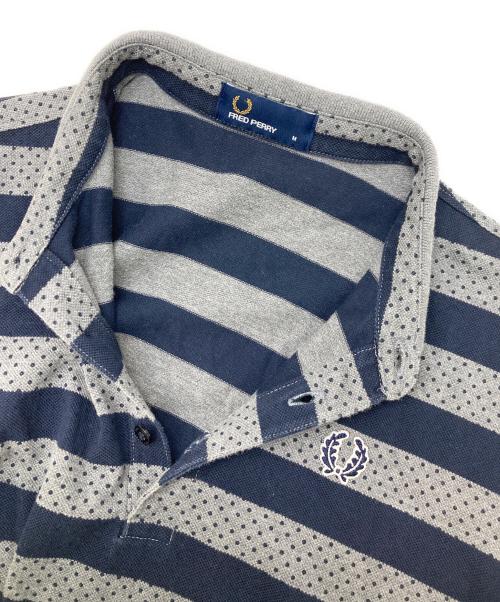FRED PERRY（フレッドペリー）FRED PERRY (フレッドペリー) ボーダーポロシャツ グレー サイズ:Mの古着・服飾アイテム