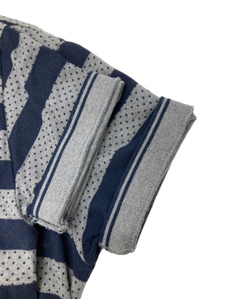 FRED PERRY（フレッドペリー）FRED PERRY (フレッドペリー) ボーダーポロシャツ グレー サイズ:Mの古着・服飾アイテム