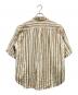 6(ROKU) BEAUTY&YOUTH (ロク ビューティーアンドユース) STRIPE PRINT SHORT SLEEVE SHIRT/シャツ ホワイト×ブラウン サイズ:38：4000円