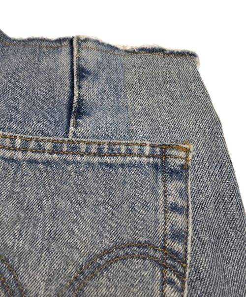 SEEALL（シーオール）SEEALL (シーオール) reconstructed cropped wide denim ネイビー サイズ:Mの古着・服飾アイテム