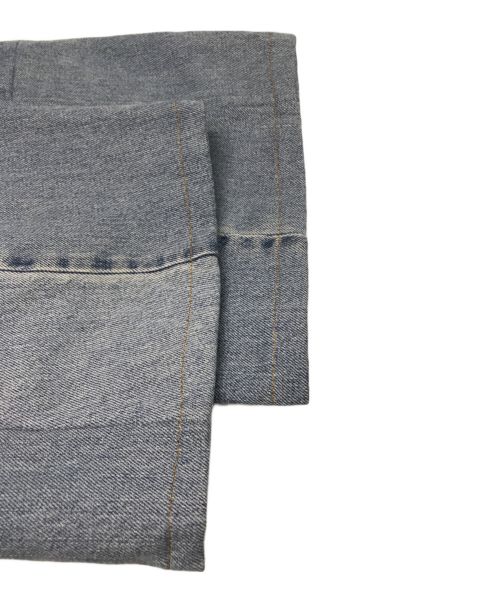 SEEALL（シーオール）SEEALL (シーオール) reconstructed cropped wide denim ネイビー サイズ:Mの古着・服飾アイテム