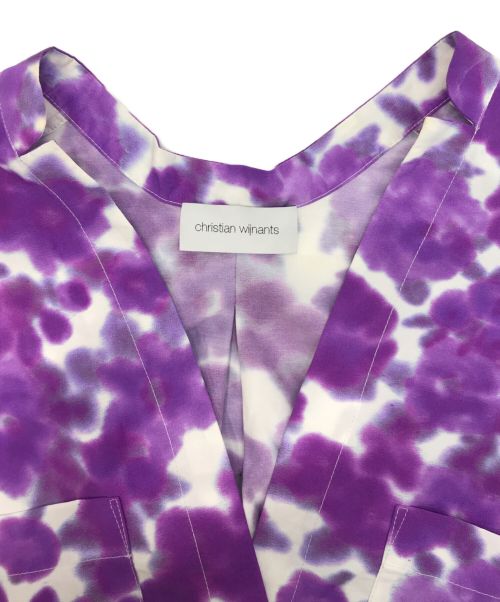 christian wijnants（クリスチャン ワイナンツ）christian wijnants (クリスチャン ワイナンツ) フラワーブラウス パープル サイズ:36の古着・服飾アイテム