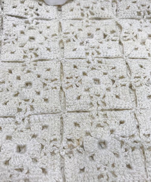 VINTAGE（ヴィンテージ）VINTAGE (ヴィンテージ) ヴィンテージリネンスモックワンピース ベージュ サイズ:不明（実寸参照）の古着・服飾アイテム