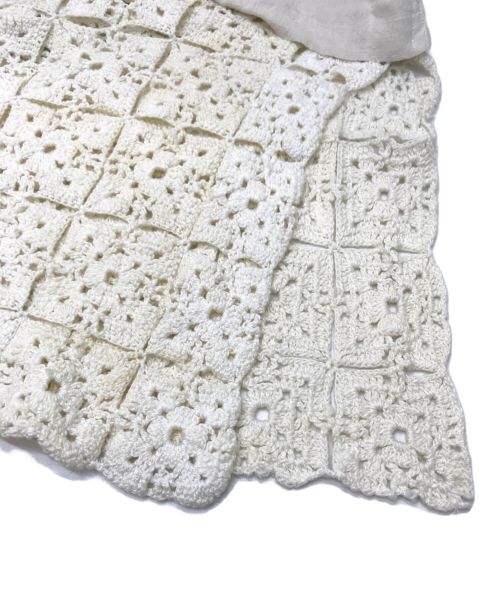 VINTAGE（ヴィンテージ）VINTAGE (ヴィンテージ) ヴィンテージリネンスモックワンピース ベージュ サイズ:不明（実寸参照）の古着・服飾アイテム