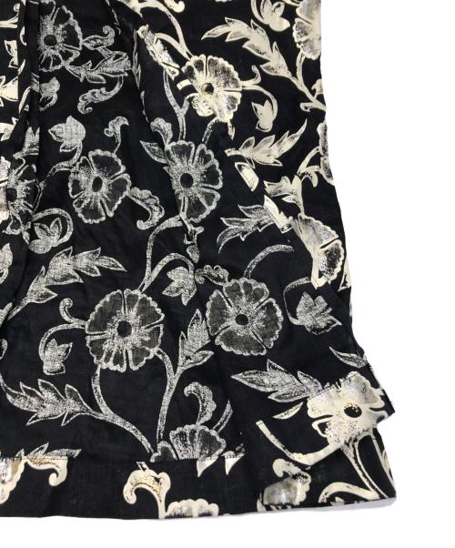 Y's（ワイズ）Y's (ワイズ) リネン総柄スカート ブラック サイズ:3の古着・服飾アイテム