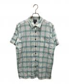 Patagoniaパタゴニア）の古着「半袖シャツ」｜ホワイト×グリーン