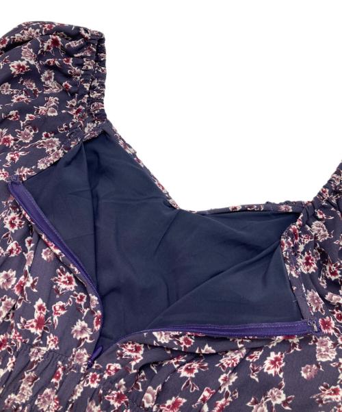 FRAY ID（フレイ アイディー）FRAY ID (フレイ アイディー) フラワープリントオフショルワンピース パープル サイズ:1の古着・服飾アイテム