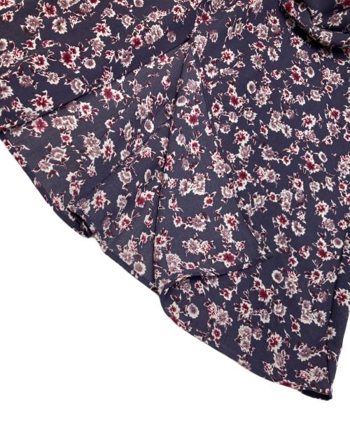 FRAY ID（フレイ アイディー）FRAY ID (フレイ アイディー) フラワープリントオフショルワンピース パープル サイズ:1の古着・服飾アイテム