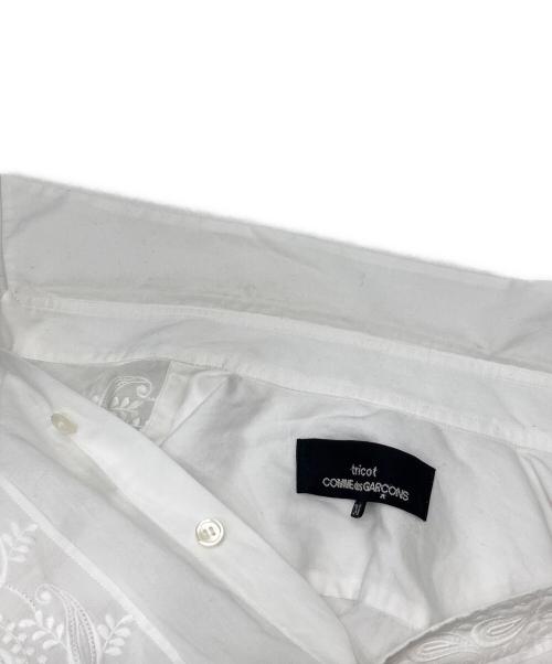 tricot COMME des GARCONS（トリココムデギャルソン）tricot COMME des GARCONS (トリココムデギャルソン) 刺繍シャツ ホワイト サイズ:Mの古着・服飾アイテム