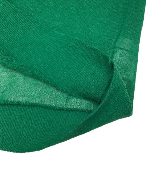 Spick and Span（スピック＆スパン）Spick and Span (スピックアンドスパン) シアーニットボリュームスリーブプルオーバー グリーン サイズ:不明(実寸参照)の古着・服飾アイテム