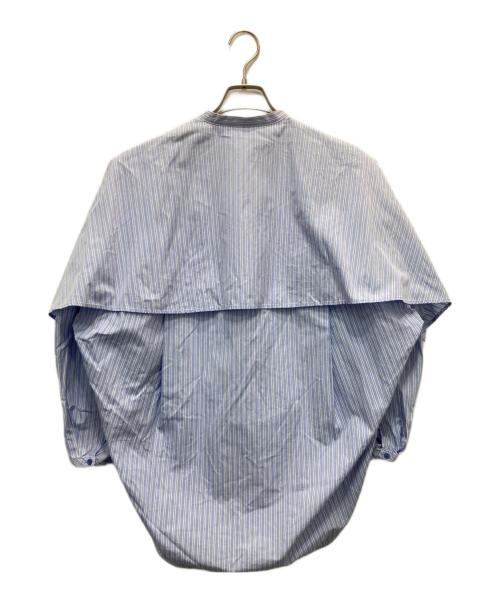 ENFOLD（エンフォルド）ENFOLD (エンフォルド) ピンストライプ BIGボタンSHIRT ブルー サイズ:38の古着・服飾アイテム