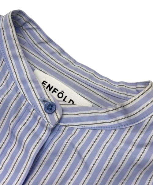 ENFOLD（エンフォルド）ENFOLD (エンフォルド) ピンストライプ BIGボタンSHIRT ブルー サイズ:38の古着・服飾アイテム