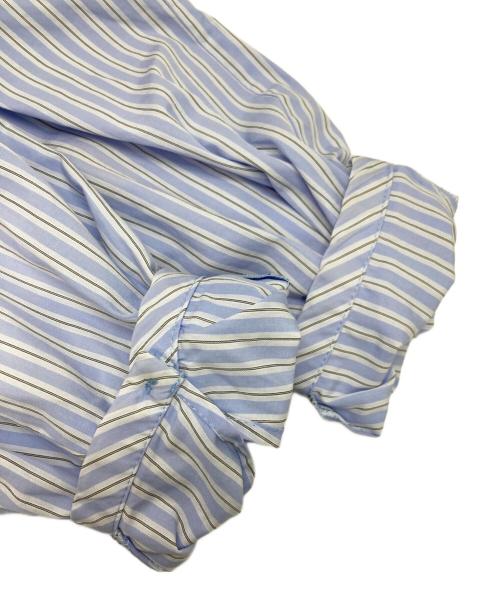 ENFOLD（エンフォルド）ENFOLD (エンフォルド) ピンストライプ BIGボタンSHIRT ブルー サイズ:38の古着・服飾アイテム