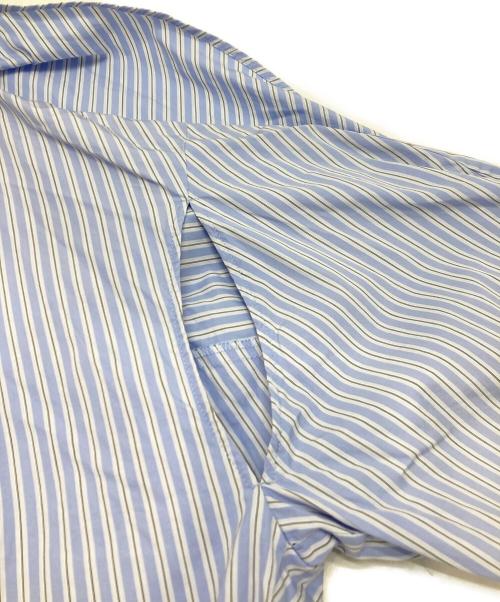 ENFOLD（エンフォルド）ENFOLD (エンフォルド) ピンストライプ BIGボタンSHIRT ブルー サイズ:38の古着・服飾アイテム